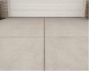 Newly finished concrete driveway at a Waynesboro home 